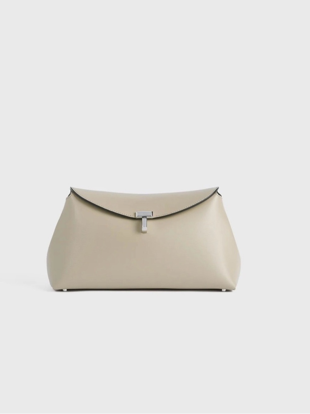Toteme T Lock Clutch in Fawn